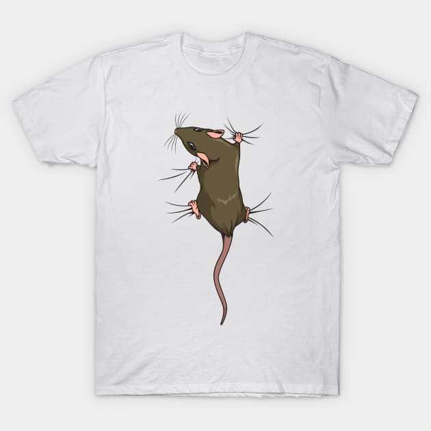 Rat owner - climbing rat T-Shirt by Modern Medieval Design